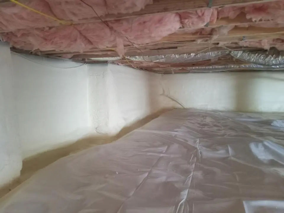 Crawl space encapsulation with closed-cell spray foam for Spray Foam Roofing in San Juan